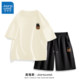 Jewish men's 2025 new summer suit pure cotton t-shirt men's short-sleeved summer 2025 new shorts boys L