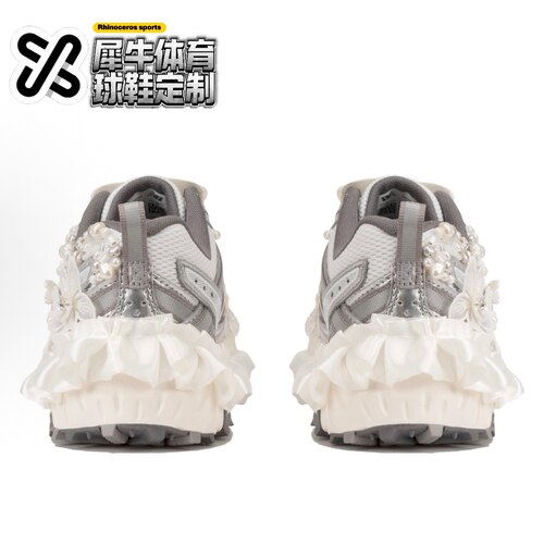 【定制球鞋】New Balance NB 410 珠光宝气 蕾丝 银白 MT410KM5 - 图3