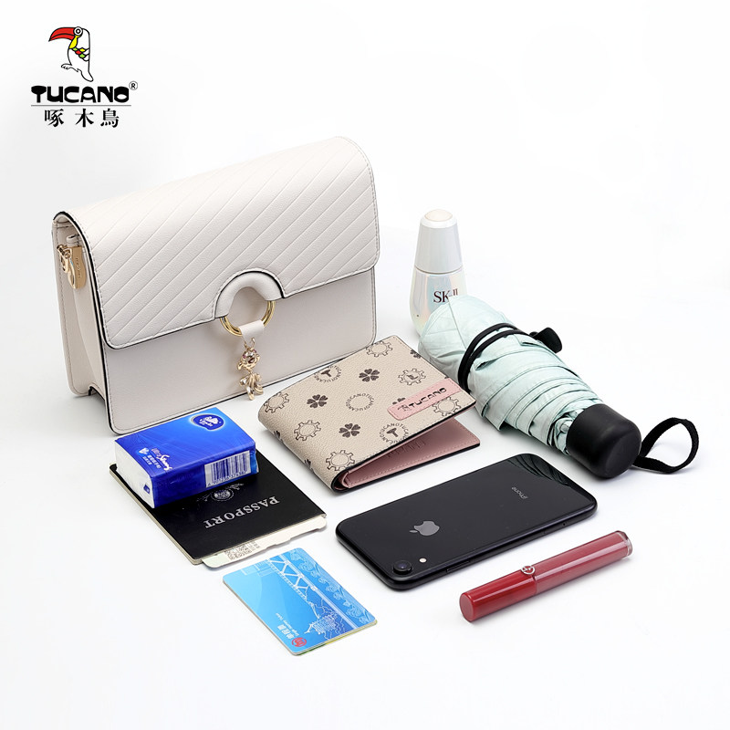 啄木鸟2020新款潮夏季单肩链条包 啄木鸟七好女士包袋