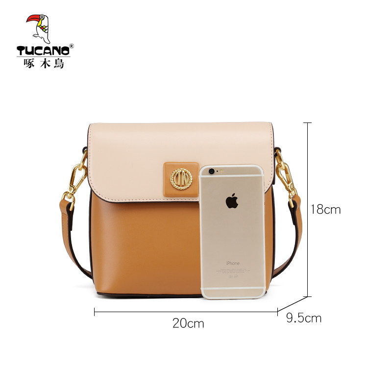 啄木鸟2021新款潮休闲大容量水桶包 啄木鸟七好女士包袋