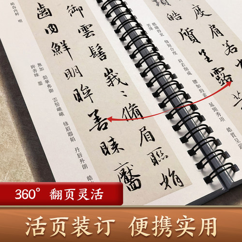 赵孟頫洛神赋近距离临摹字卡 碑帖 赵孟俯字帖行书毛笔字帖历代碑帖临摹本毛笔书法教程新华书店正版毛笔字初学入门赵孟俯洛神赋 - 图1
