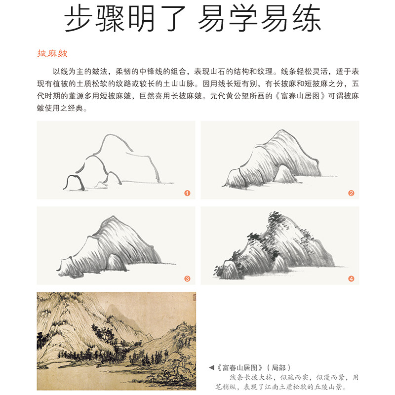 国画书老年大学教材书中国写意画轻松学临摹范本墨点美术绘画成人初学者自学工笔画妙笔丹青国画入门零基础教程书写意山水画书籍