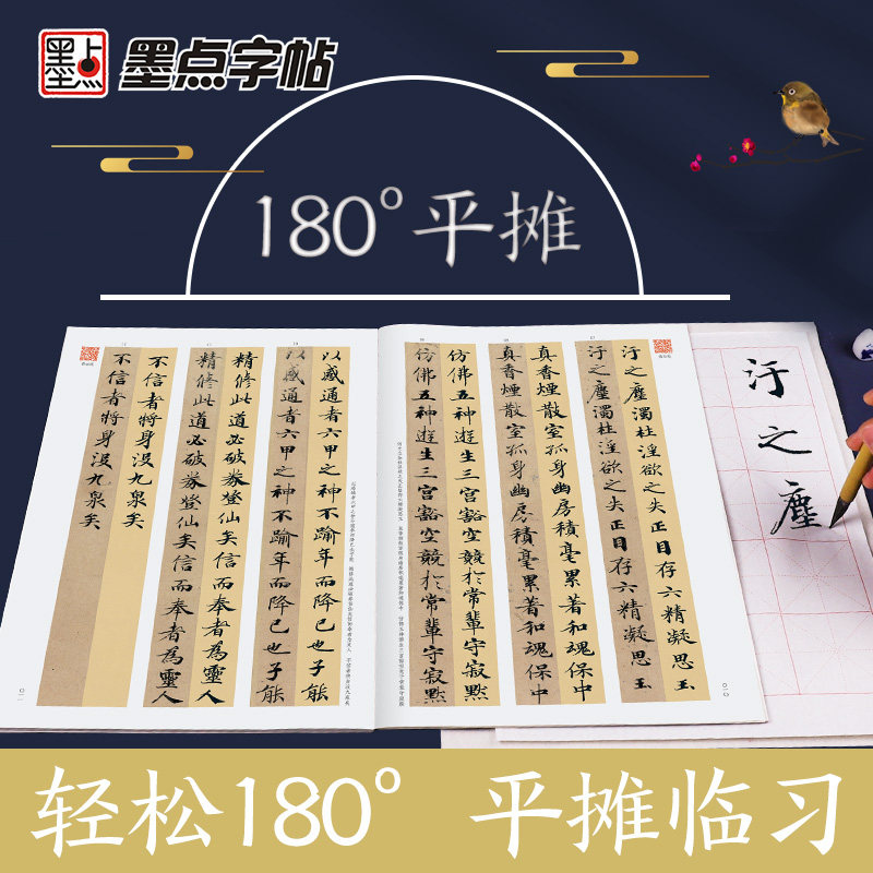 灵飞经四十三行墨迹本墨点实临视频技法教程全文高清视频原帖古帖夏纯景临唐小楷灵飞经渤海本初学者硬笔毛笔书法临摹小楷字帖