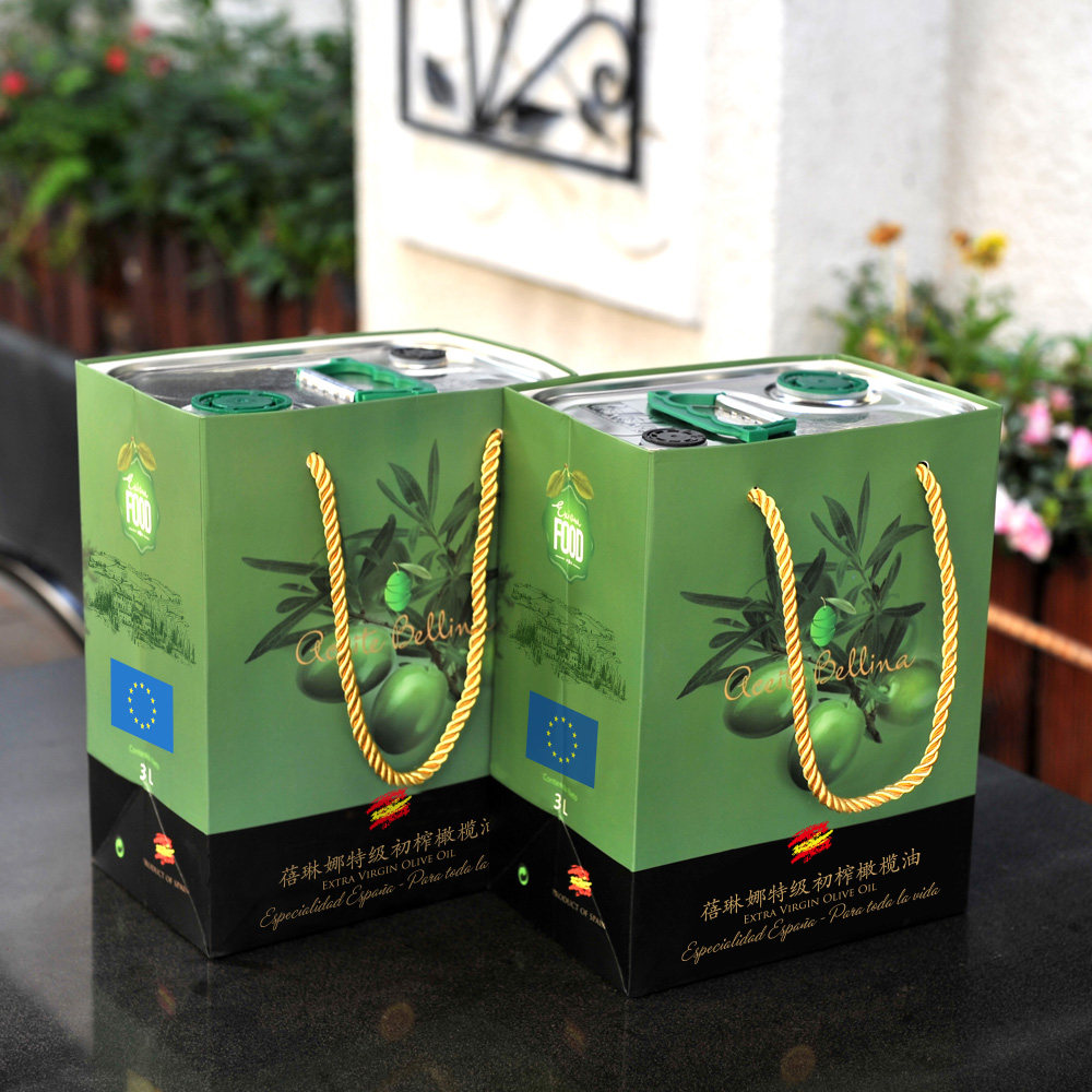 蓓琳娜正品原装进口特级初榨橄榄油家用铁罐3L*2整箱中式炒菜食用,淘宝优惠券,粉丝福利购,淘宝优惠卷