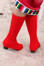 Красные эластичные длинные этнические