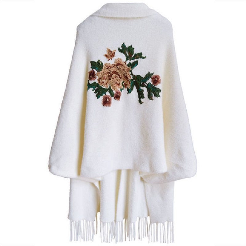 水貂绒斗篷披肩冬新款韩版流苏毛衣 冰吉毛针织衫