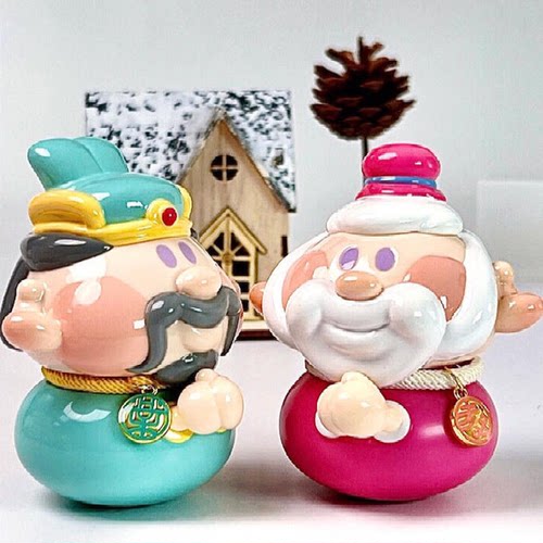 正版神回复行运圣杯盲盒财神不倒翁招财潮玩手办公仔车载摆件礼物 - 图0