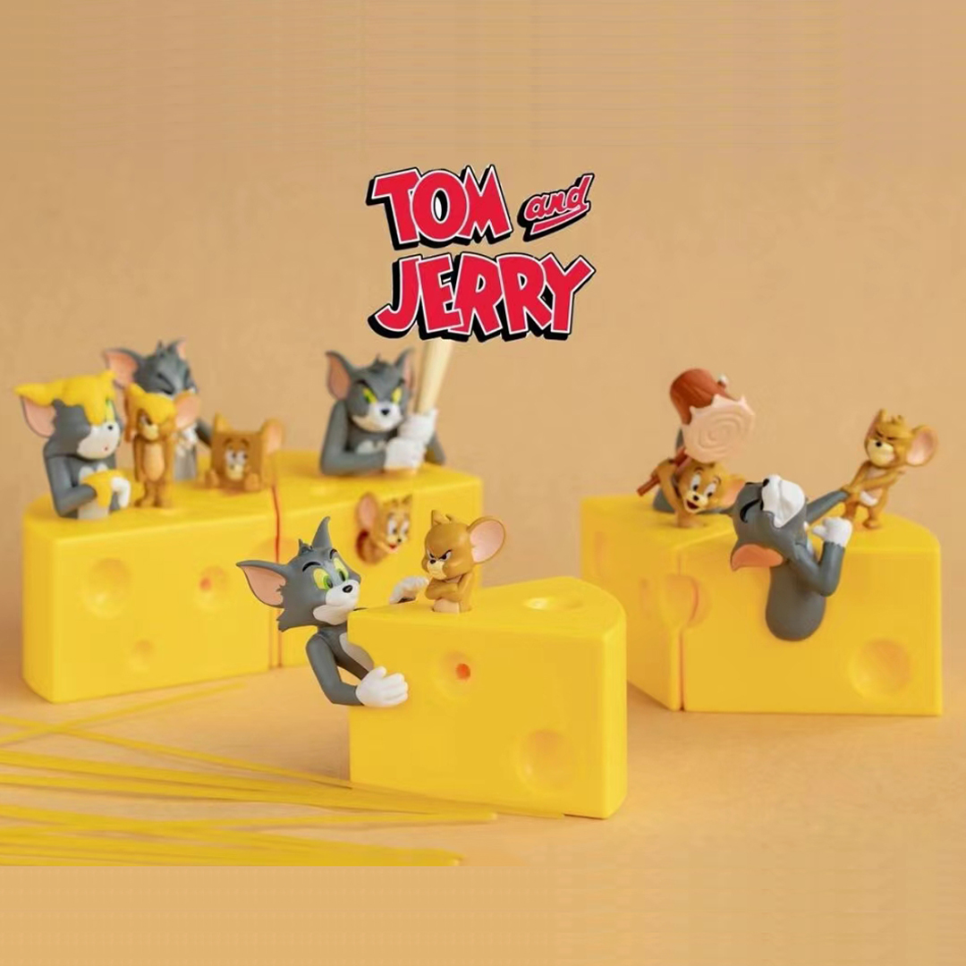 正版猫和老鼠芝士就是力量盲盒TOM JERRY汤姆杰瑞手办周边公仔 - 图3