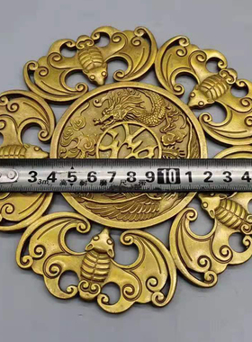 仿古风龙凤呈祥挂饰五福临门