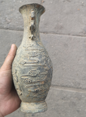 仿古风纯铜观音菩萨花瓶家居装饰