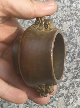 仿古风双耳老物件宣德炉