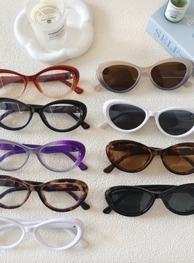 新款猫眼蛇头金属装饰墨镜男女款