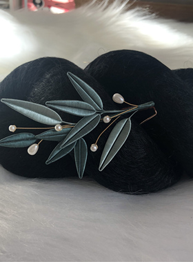 缠花发簪diy材料包竹叶汉服配饰