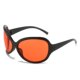Exaggerated alien white frame black face-covering future technology style sunglasses to wear niche Y2K trendy sunglasses for men