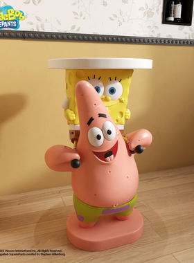 2025新款客厅主卧艺术品落地摆件床头柜边几海绵宝宝派大星置物架