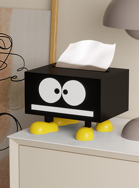 2025新款欧式抽纸盒卡通煤球造型床头柜纸抽盒收纳厕所防水纸巾盒