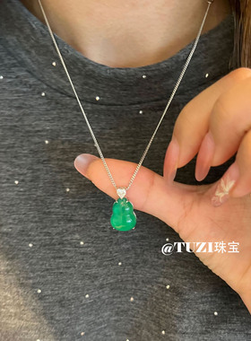 小价位get天然新中式玉髓项链银