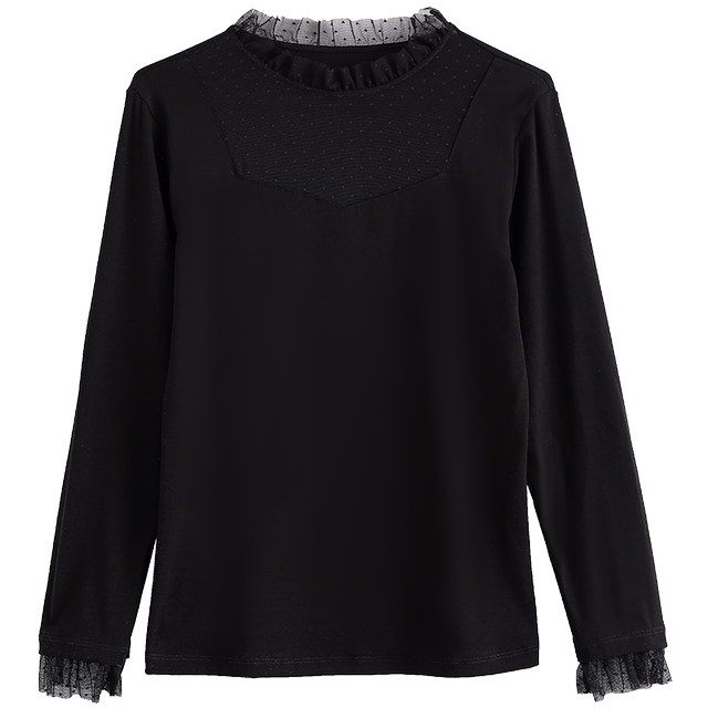 2026 Spring and Autumn New Black Modal Shirt ລຸ່ມສຸດ