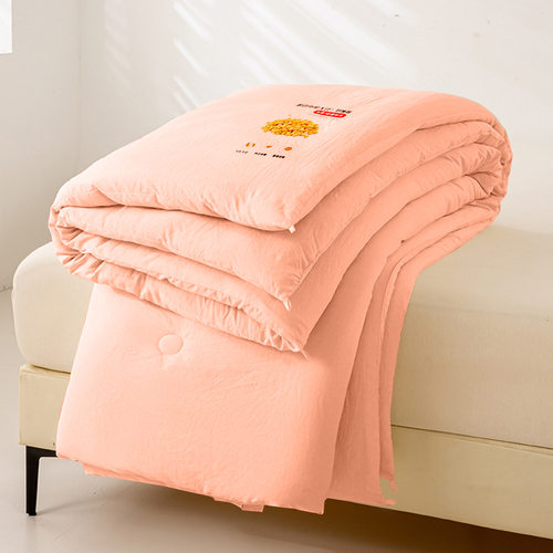 跨境水洗原棉大豆被春秋纤维被子冬季加厚保暖被芯单双人宿舍热销 - 图0