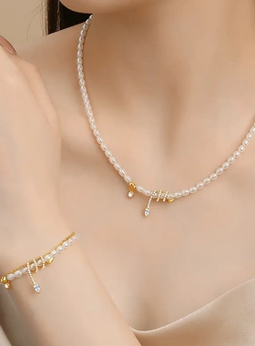 原创珍珠灵蛇手链女纯银新中式小香风蛇年串珠手串2025新年手饰品