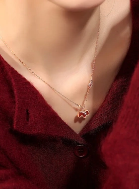 原创钱币萌马925纯银项链