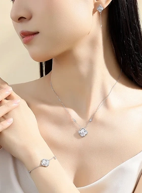 原创四叶草贝母手链女复古新中式