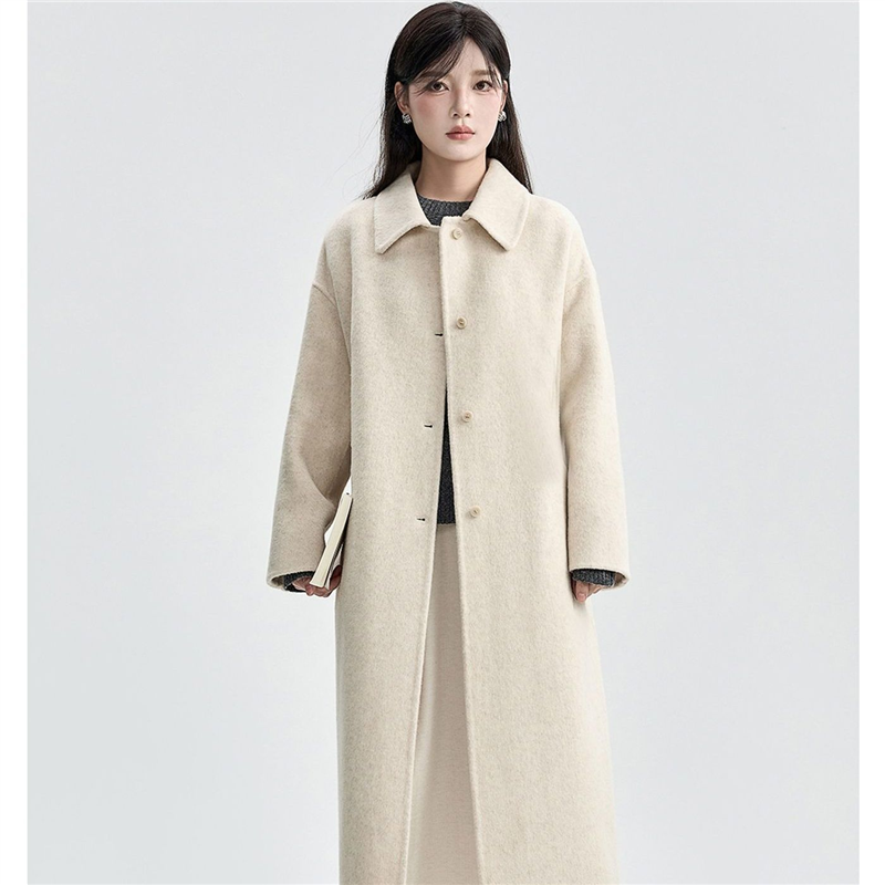 时尚百搭2025秋冬季羊绒外套女高级感中长款双面羊毛呢子大衣,淘宝优惠券,粉丝福利购,淘宝优惠卷