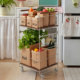 Kitchen vegetable storage removable vegetable rack