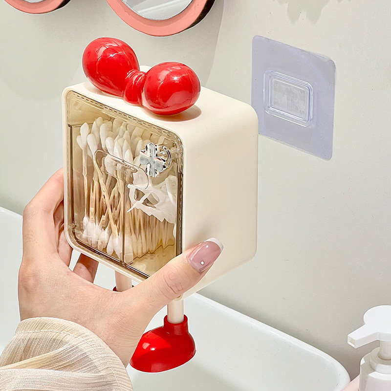 卫生间镜柜里收纳盒化妆棉洗脸巾整理盒壁挂透明棉签盒口红置物架,淘宝优惠券,粉丝福利购,淘宝优惠卷