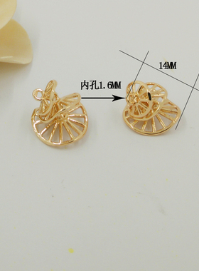 diy饰品镀真金发簪挂件吊坠