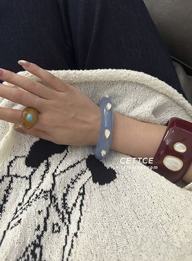 CETTCE 现货 Lizzie Fortunato 手工树脂镶嵌手镯 Ridge/Lanna