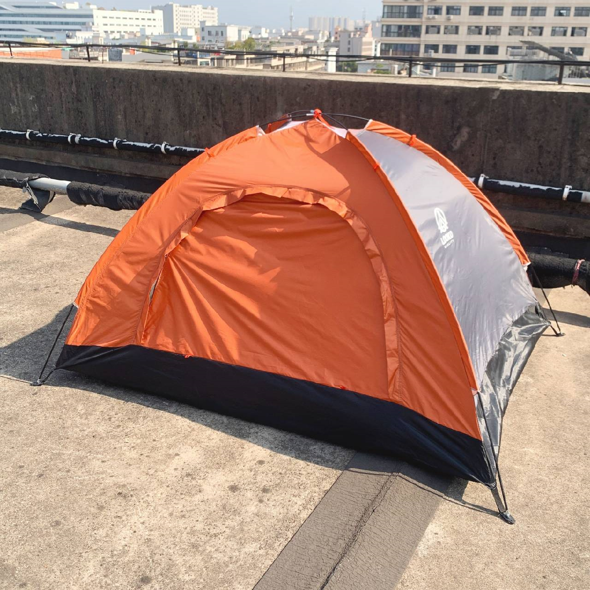 出口单 户外野餐露营拼色帐篷 防水透气布料 大空间轻松容纳2-4人 - 图0