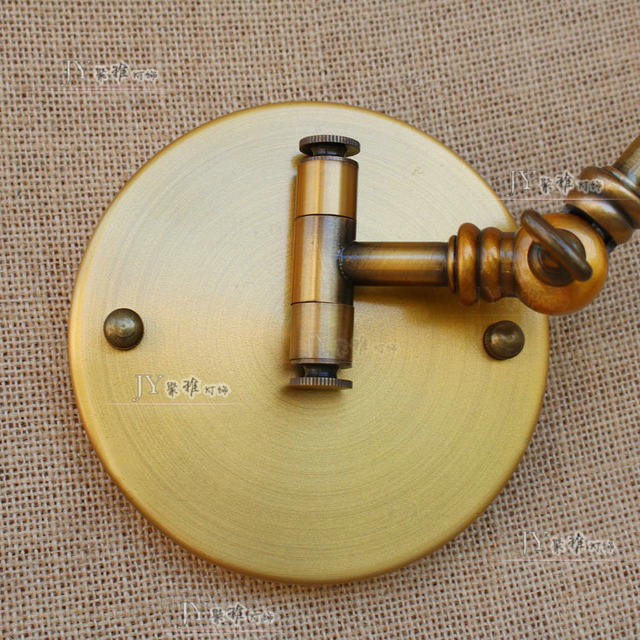 American creative antique style long pole telescopic folding wall lamp