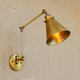 American creative antique style long pole telescopic folding wall lamp