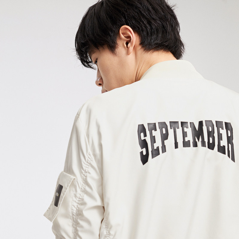 【新款】GXG男装 春季青年流行米白休闲棒球领夹克外套181821145,淘宝优惠券,粉丝福利购,淘宝优惠卷