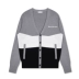 GXG Men [Shangpin] Mùa thu nam Thời trang Colorblock Áo cardigan Chữ thêu hàng dệt kim Thời trang cardigan - Cardigan