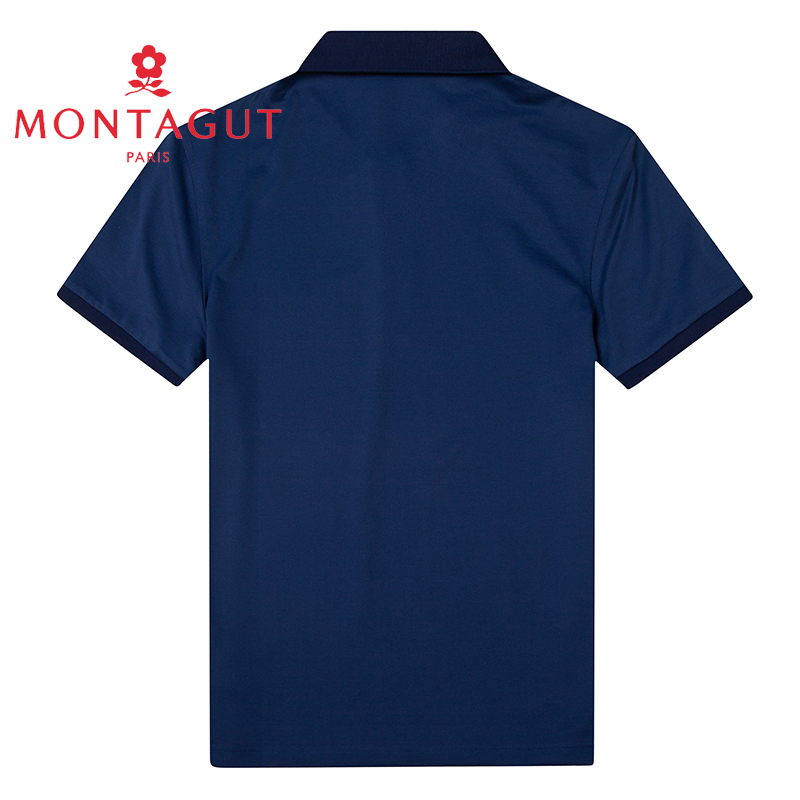 【专柜正品】Montagut/梦特娇休闲POLO衫短袖针织T恤衫3KT2212150 - 图1