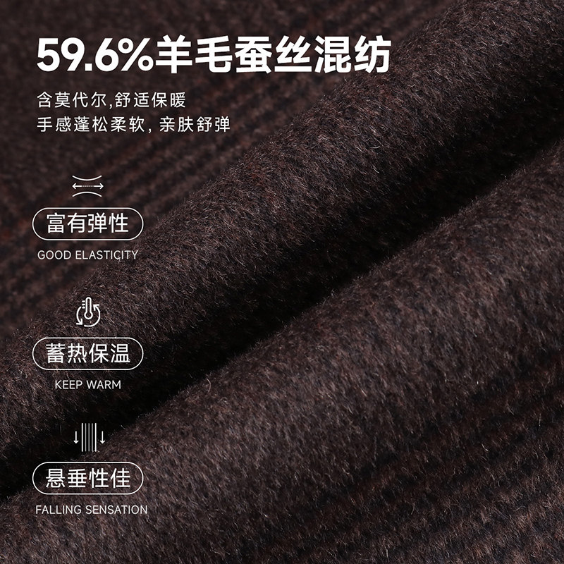 【含绵羊毛】梦特娇男士毛呢夹克冬季商务中年时尚外套保暖M,淘宝优惠券,粉丝福利购,淘宝优惠卷