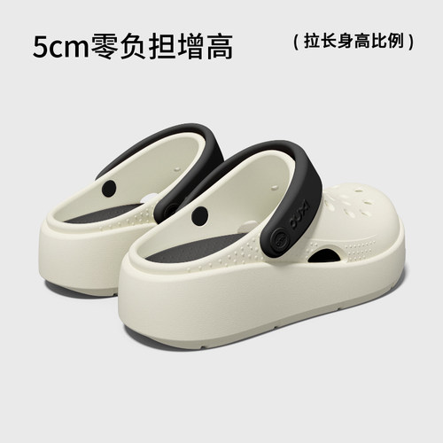 星动力洞洞鞋女款外穿凉鞋夏季高级感厚底增高eva透气沙滩鞋男 - 图1