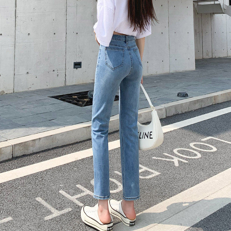 2023年春秋新款小个子烟管牛仔裤 prepfix牛仔裤