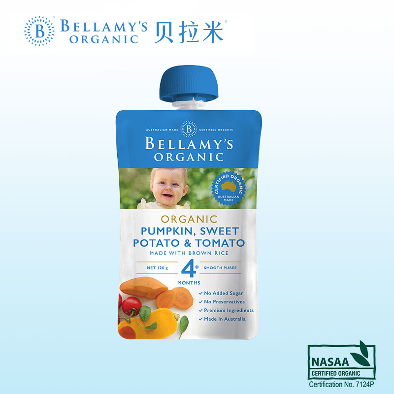 【任选专区】澳洲bellamys有机果泥 贝拉米海外果/菜/肉/混合泥