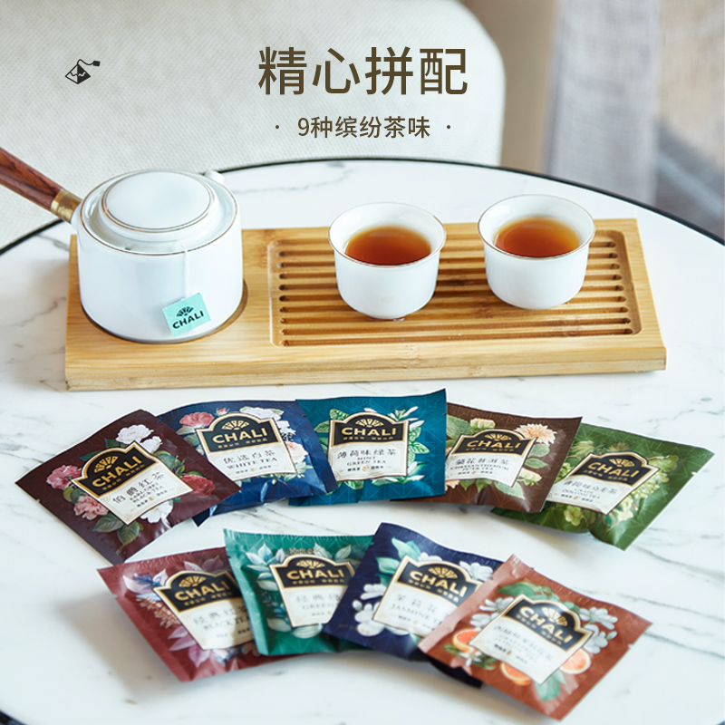 CHALI 无纺布茶叶茶包多口味可选红茶绿茶茉莉花茶白茶100包 - 图3