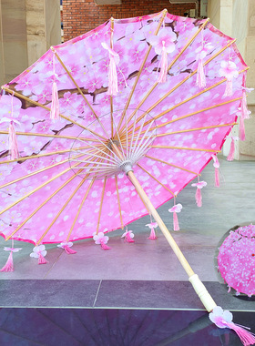 超仙流苏中国风古典樱花油纸伞