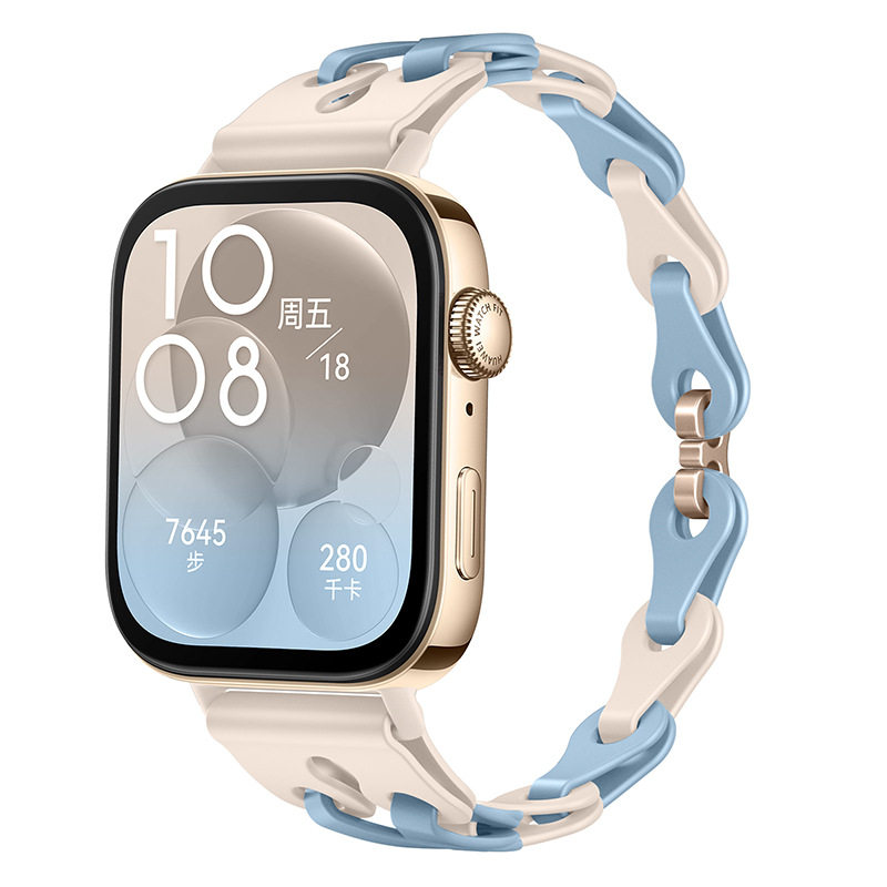 适用华为fit3手表表带新款watch fit4pro智能手环腕带时尚镂空手链FIT三代夏季男生女士专用配件透气运动fit4,淘宝优惠券,粉丝福利购,淘宝优惠卷