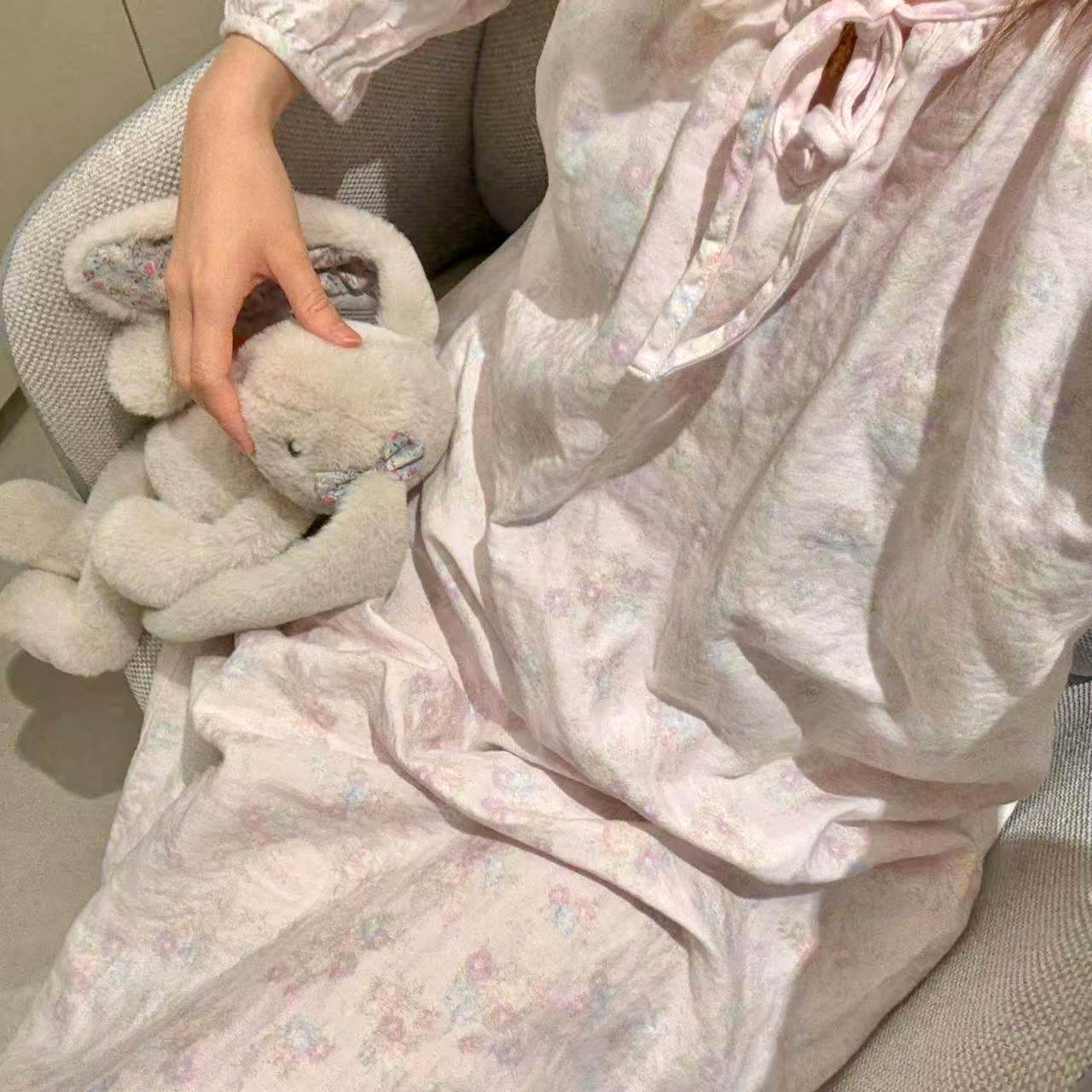 长袖睡裙A类100棉全棉双层纱睡衣纯棉纱布月子家居服亲肤透气卡通,淘宝优惠券,粉丝福利购,淘宝优惠卷