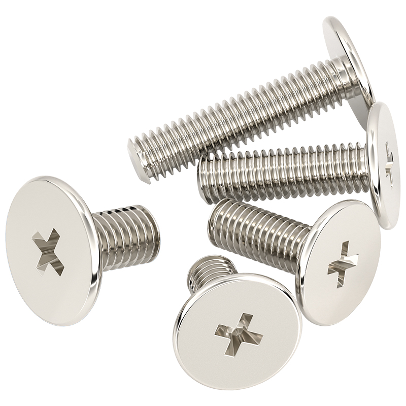 镀镍十字大平头螺丝钉特大薄头扁平头低矮短头螺栓M1.6M2.5M3M4M6 - 图3