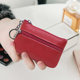 Leather coin purse header cowhide mini wallet coin bag card bag key bag super small soft leather bag pocket bag