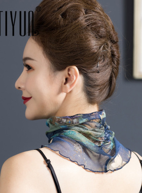 夏季桑蚕丝真丝防晒女士护颈脖套