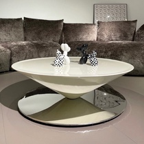 Nordic designer GRP cone inverted shadow mirror tea table suspended tea table living room home hourglass type tea table