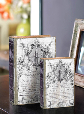 美国复古风样板房摆件仿真书